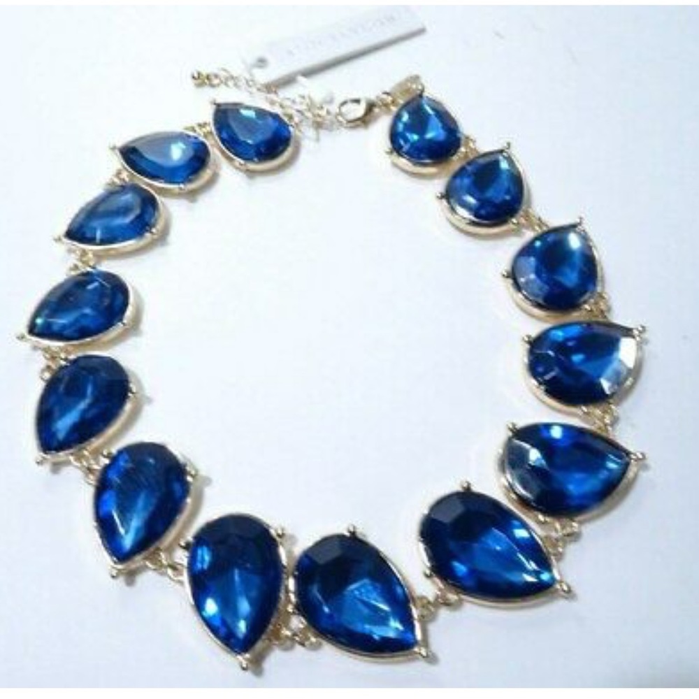 — Ann Taylor — Metallic Blue Teardrop Necklace - Picture 3 of 6